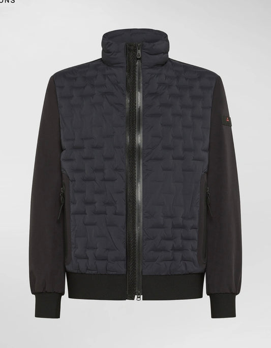 BOMBER DOPPIO MATERIALE CON TRAPUNTA GEOMETRICA PEUTEREY