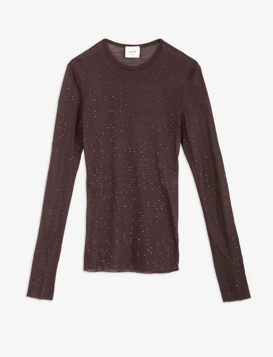 MAGLIA CON APPLICAZIONI IN STRASS ALYSI DONNA
