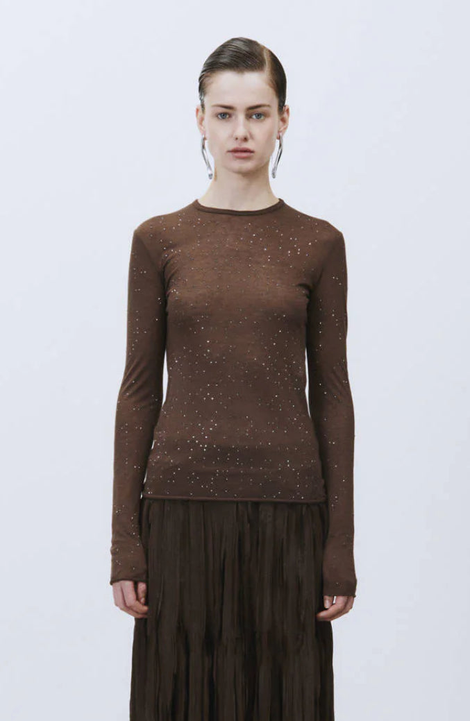 MAGLIA CON APPLICAZIONI IN STRASS ALYSI DONNA