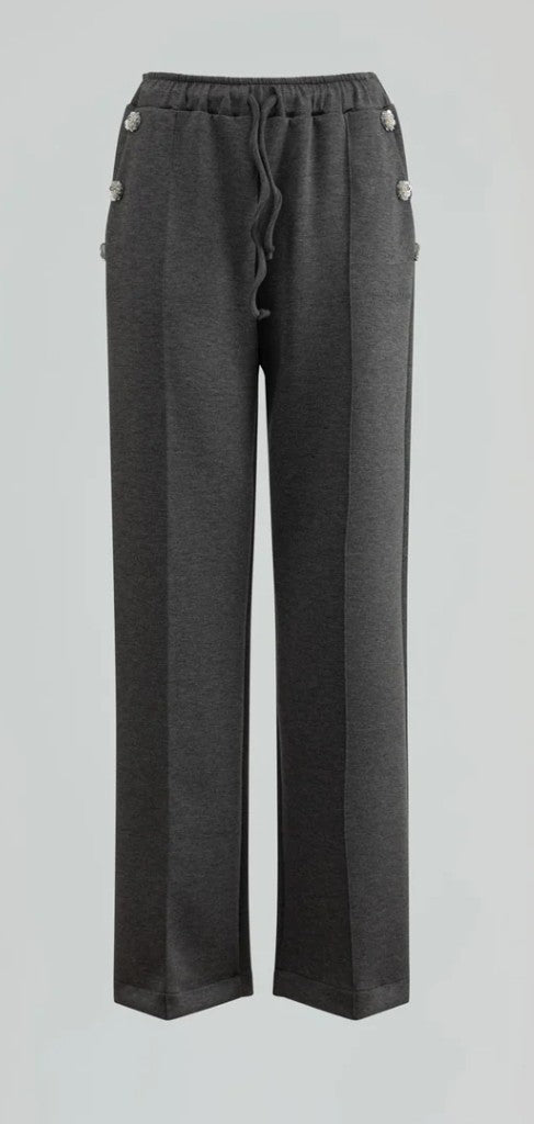 JOGGER DRITTO CON APPLICAZIONI GIOIELLO GAËLLE